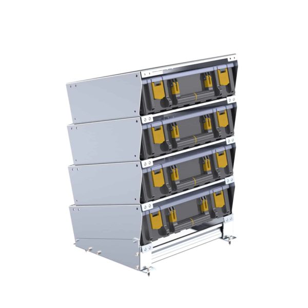Partskeeper Parts Organizer Storage Cabinet w/ 4 Carry Cases - 62-U5074